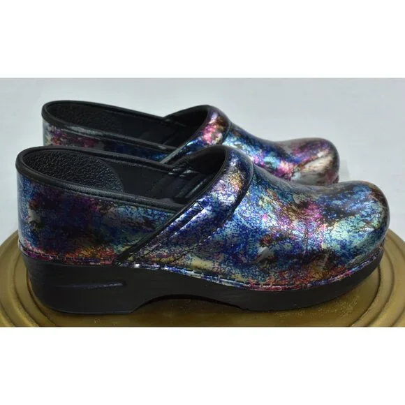 Dansko Metallic Wash Patent Professional Work Nurse Clogs 41 US 11.5 -Flaws- - Picture 3 of 13